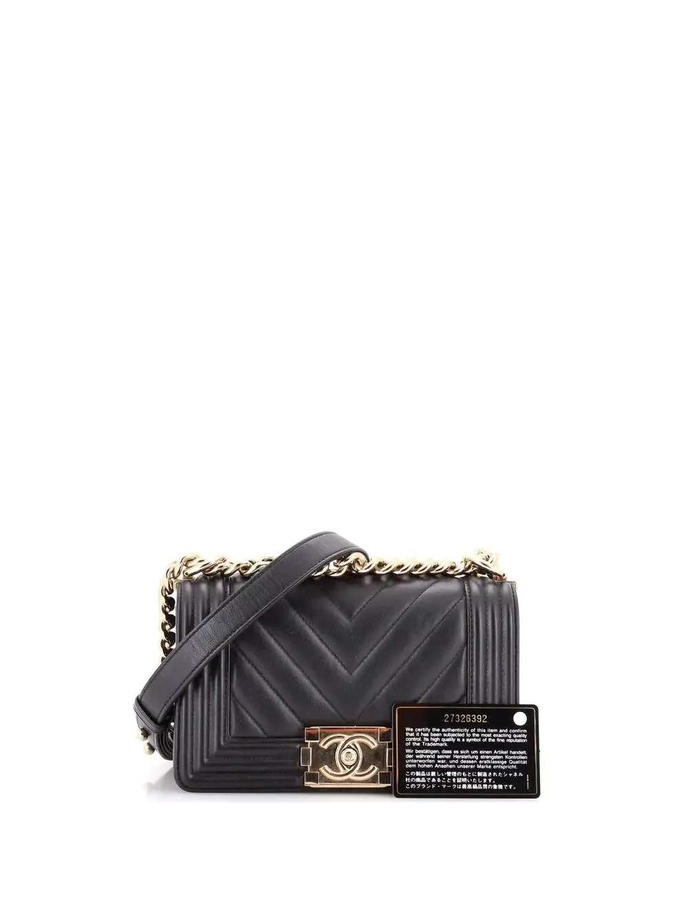 Chanel Boy Flap Bag Chevron Calfskin #205415C46B
